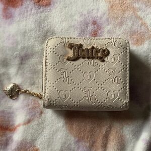 Juicy Couture Blush Embossed Mini Wallet with Gold Logo